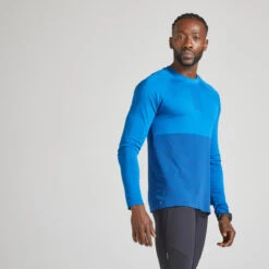 T-SHIRT RUNNING HOMME RESPIRANT MANCHE LONGUE KIPRUN CARE BLEU ROY -Magasin De Sport t shirt running homme respirant manche longue kiprun care bleu roy 2