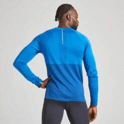 T-SHIRT RUNNING HOMME RESPIRANT MANCHE LONGUE KIPRUN CARE BLEU ROY -Magasin De Sport t shirt running homme respirant manche longue kiprun care bleu roy 4