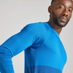 T-SHIRT RUNNING HOMME RESPIRANT MANCHE LONGUE KIPRUN CARE BLEU ROY -Magasin De Sport t shirt running homme respirant manche longue kiprun care bleu roy 6