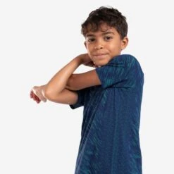 T-Shirt Running Ultra Léger Enfant - KIPRUN Light 900 Marine Vert