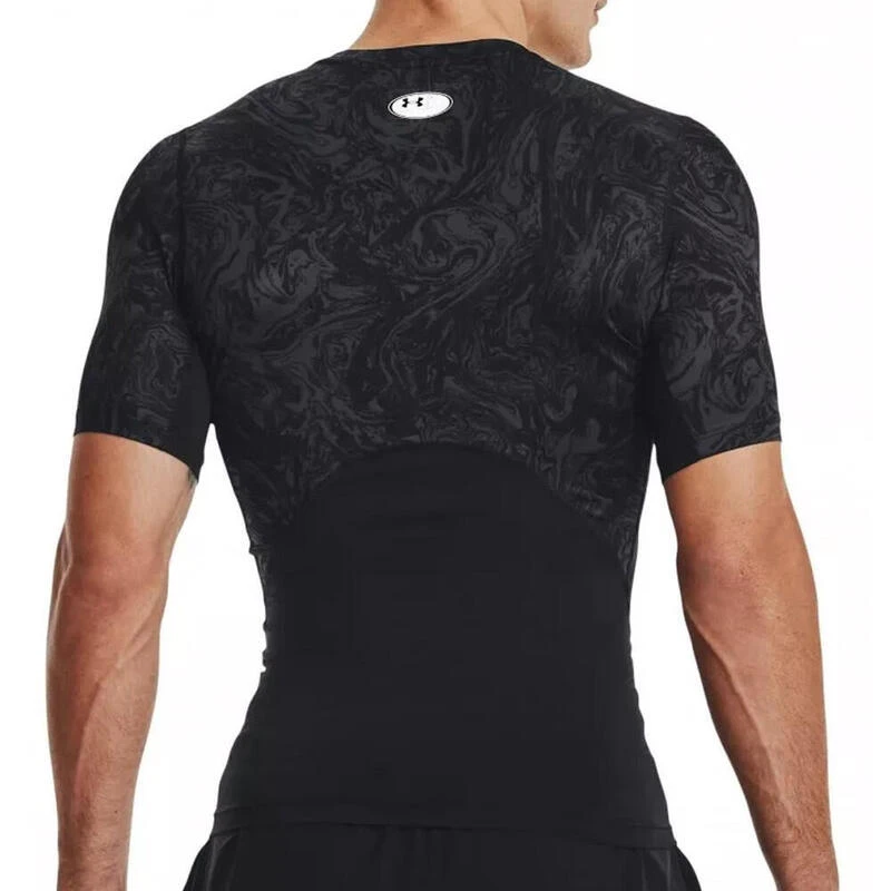 T-shirt Technique Noir Homme Under Armour Armour Comp Print 4 T-shirt Technique Noir Homme Under Armour Armour Comp Print – Image 2