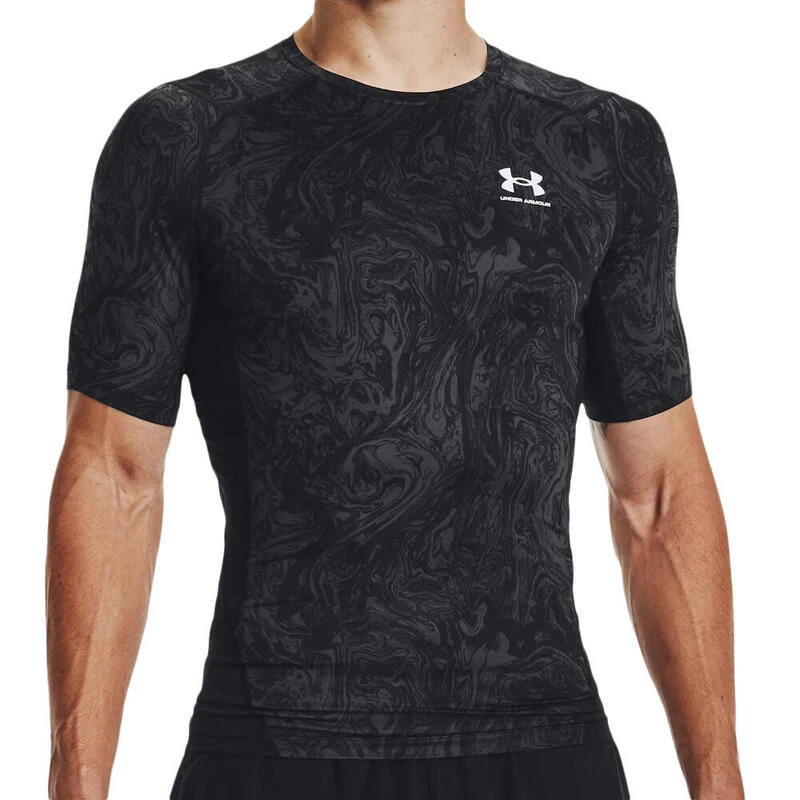 T-shirt Technique Noir Homme Under Armour Armour Comp Print 3 T-shirt Technique Noir Homme Under Armour Armour Comp Print