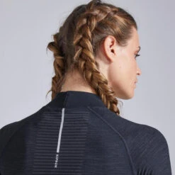 TEE SHIRT MANCHES LONGUES RUNNING FEMME KIPRUN SKINCARE NOIR -Magasin De Sport tee shirt manches longues running femme kiprun skincare noir 2