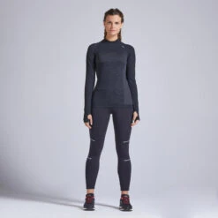 TEE SHIRT MANCHES LONGUES RUNNING FEMME KIPRUN SKINCARE NOIR -Magasin De Sport tee shirt manches longues running femme kiprun skincare noir 5