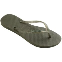 Tong à Enfiler Havaianas Slim Logo Metallic - Femme -Magasin De Sport tong a enfiler havaianas slim logo metallic femme 3