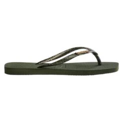 Tong à Enfiler Havaianas Slim Square Logo Metallique - Femme -Magasin De Sport tong a enfiler havaianas slim square logo metallique femme 2