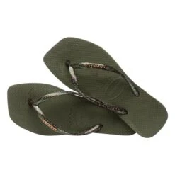 Tong à Enfiler Havaianas Slim Square Logo Metallique - Femme -Magasin De Sport tong a enfiler havaianas slim square logo metallique femme 3