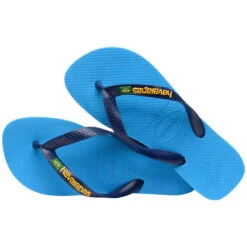 TONGS HOMME HAVAIANAS LOGO BLEU CLAIR -Magasin De Sport tongs homme havaianas logo bleu clair 2