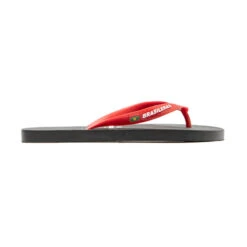 Tongs Pour Hommes, Rouges Avec Semelles Antidérapantes -Magasin De Sport tongs pour hommes rouges avec semelles antiderapantes 2