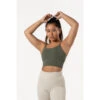 Varsity Brassière De Sport / Crop Top - Femme - Vert Olive 1 Varsity Brassière De Sport / Crop Top - Femme - Vert Olive -Magasin De Sport varsity brassiere de sport crop top femme vert olive