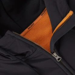 VESTE A CAPUCHE DE RUNNING HOMME KALENJI WARM + MARRON OCRE -Magasin De Sport veste a capuche de running homme kalenji warm marron ocre 3