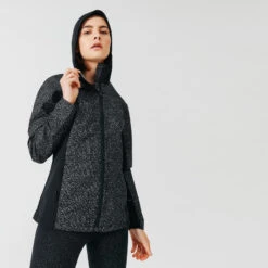 Kalenji Veste à Capuche Running Avec Motifs Réfléchissants Femme - Rain Night Noire -Magasin De Sport veste a capuche running avec motifs reflechissants femme rain night noire 4