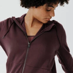 Kalenji Veste à Capuche Running Chaud Femme - Jogging 500 Marron -Magasin De Sport veste a capuche running chaud femme jogging 500 marron 3