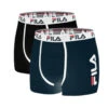 X2 Boxers Noir/Marine Homme Fila FU5040 -Magasin De Sport x2 boxers noirmarine homme fila fu5040