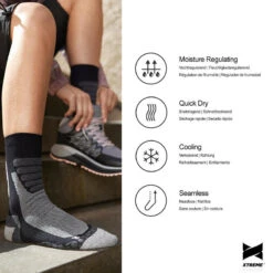 Xtreme Chaussettes De Marche 2 Paires Multi Grey -Magasin De Sport xtreme chaussettes de marche 2 paires multi grey 2